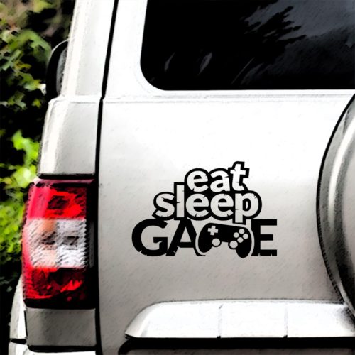 Eat Sleep Game matrica